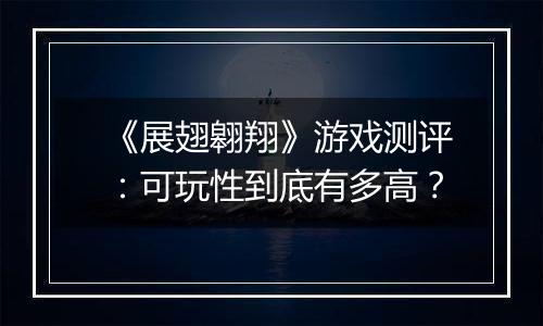 《展翅翱翔》游戏测评：可玩性到底有多高？