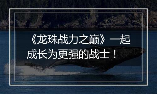 《龙珠战力之巅》一起成长为更强的战士！