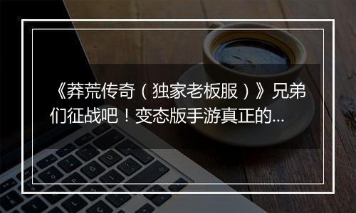 《莽荒传奇（独家老板服）》兄弟们征战吧！变态版手游真正的热血传奇邀你来战！