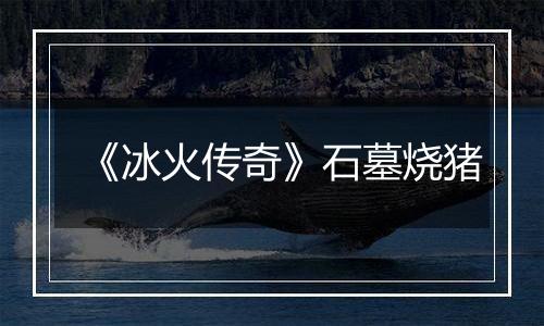 《冰火传奇》石墓烧猪