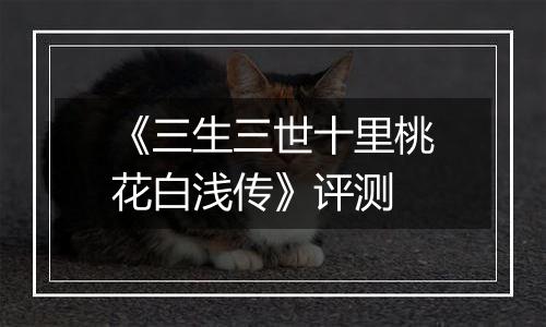 《三生三世十里桃花白浅传》评测