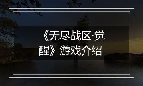 《无尽战区·觉醒》游戏介绍