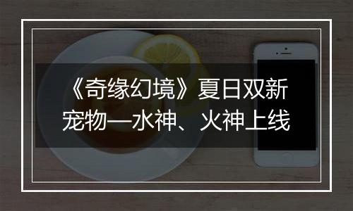 《奇缘幻境》夏日双新宠物—水神、火神上线