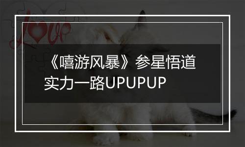 《嘻游风暴》参星悟道 实力一路UPUPUP