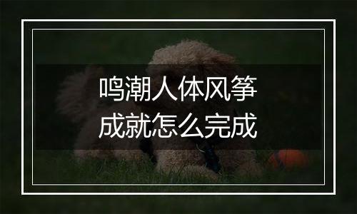 鸣潮人体风筝成就怎么完成