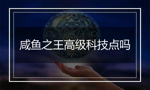 咸鱼之王高级科技点吗
