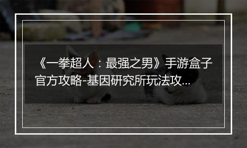 《一拳超人：最强之男》手游盒子官方攻略-基因研究所玩法攻略