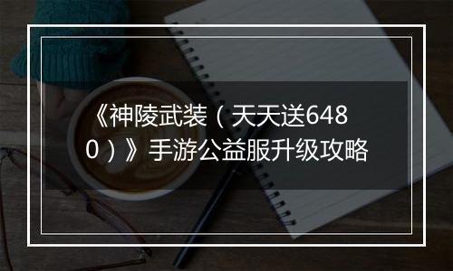 《神陵武装（天天送6480）》手游公益服升级攻略
