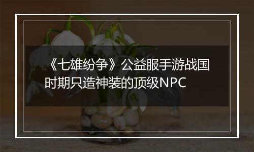 《七雄纷争》公益服手游战国时期只造神装的顶级NPC