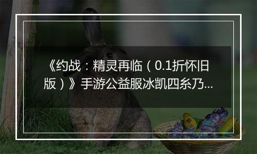 《约战：精灵再临（0.1折怀旧版）》手游公益服冰凯四糸乃-质点篇