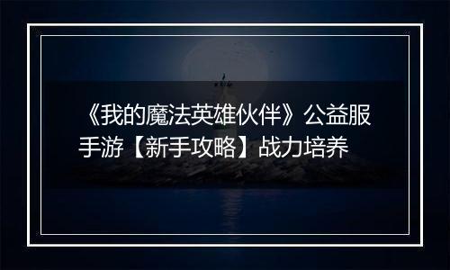《我的魔法英雄伙伴》公益服手游【新手攻略】战力培养