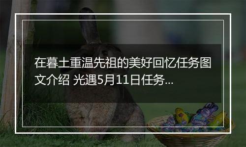 在暮土重温先祖的美好回忆任务图文介绍 光遇5月11日任务怎么完成