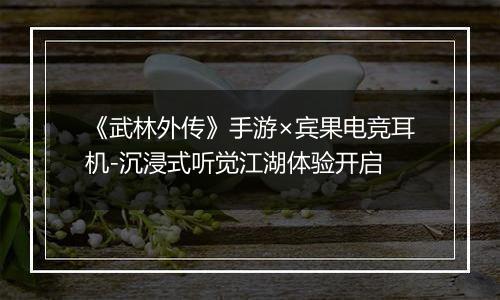 《武林外传》手游×宾果电竞耳机-沉浸式听觉江湖体验开启