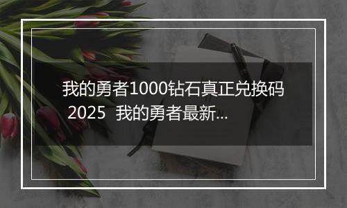 我的勇者1000钻石真正兑换码 2025  我的勇者最新10个永久兑换码大全
