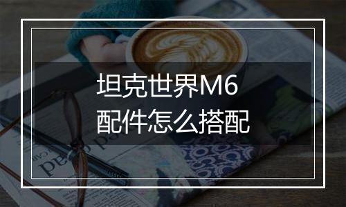 坦克世界M6配件怎么搭配