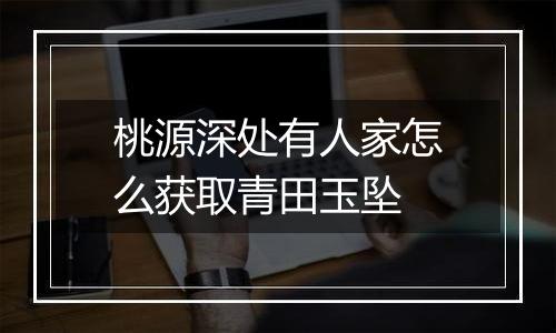 桃源深处有人家怎么获取青田玉坠