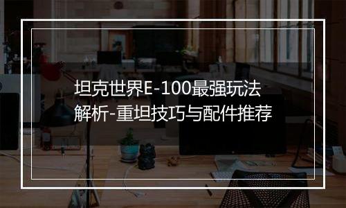 坦克世界E-100最强玩法解析-重坦技巧与配件推荐