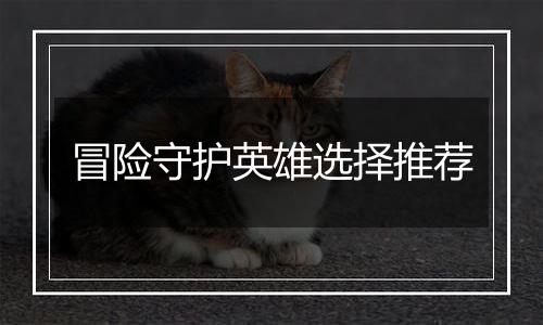 冒险守护英雄选择推荐