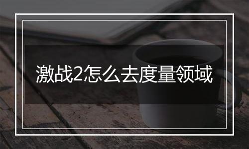 激战2怎么去度量领域