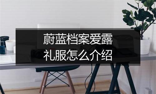 蔚蓝档案爱露礼服怎么介绍