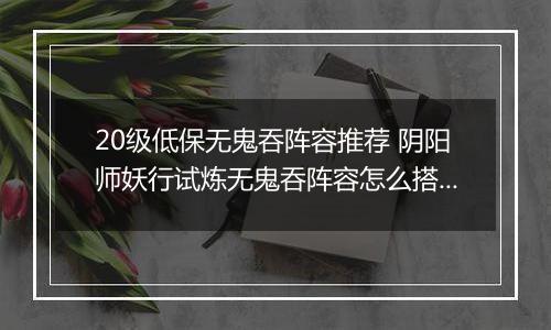 20级低保无鬼吞阵容推荐 阴阳师妖行试炼无鬼吞阵容怎么搭配