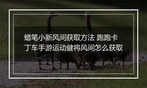 蜡笔小新风间获取方法 跑跑卡丁车手游运动健将风间怎么获取