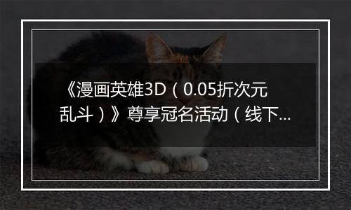 《漫画英雄3D（0.05折次元乱斗）》尊享冠名活动（线下申请）