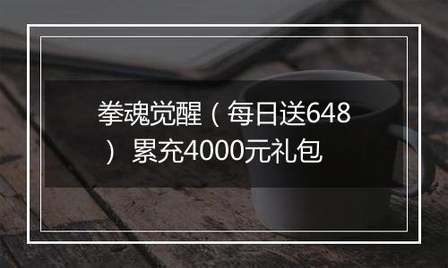 拳魂觉醒（每日送648） 累充4000元礼包