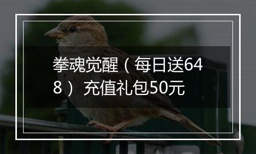 拳魂觉醒（每日送648） 充值礼包50元