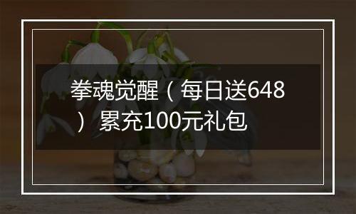 拳魂觉醒（每日送648） 累充100元礼包