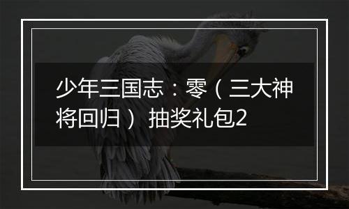 少年三国志：零（三大神将回归） 抽奖礼包2